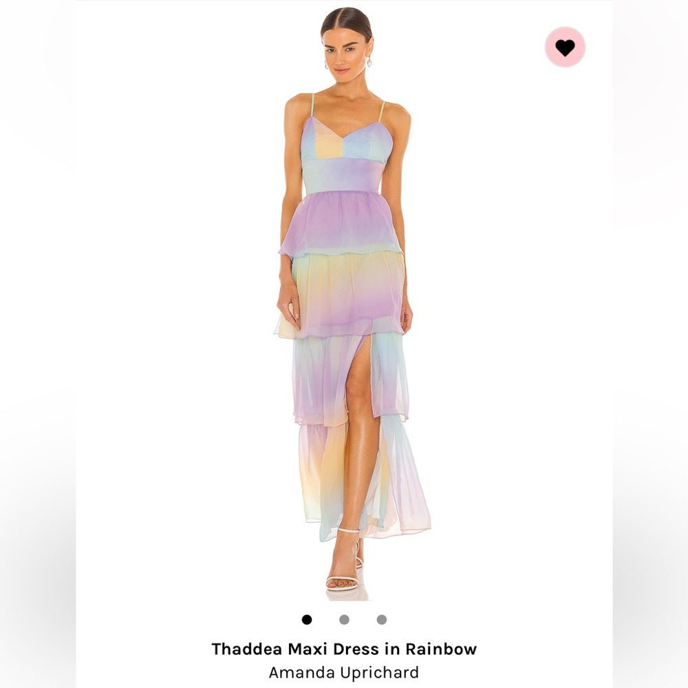 Amanda Uprichard Thaddea Maxi Dress in Rainbow